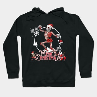 Christmas Dancing Skeletons Santa Hoodie